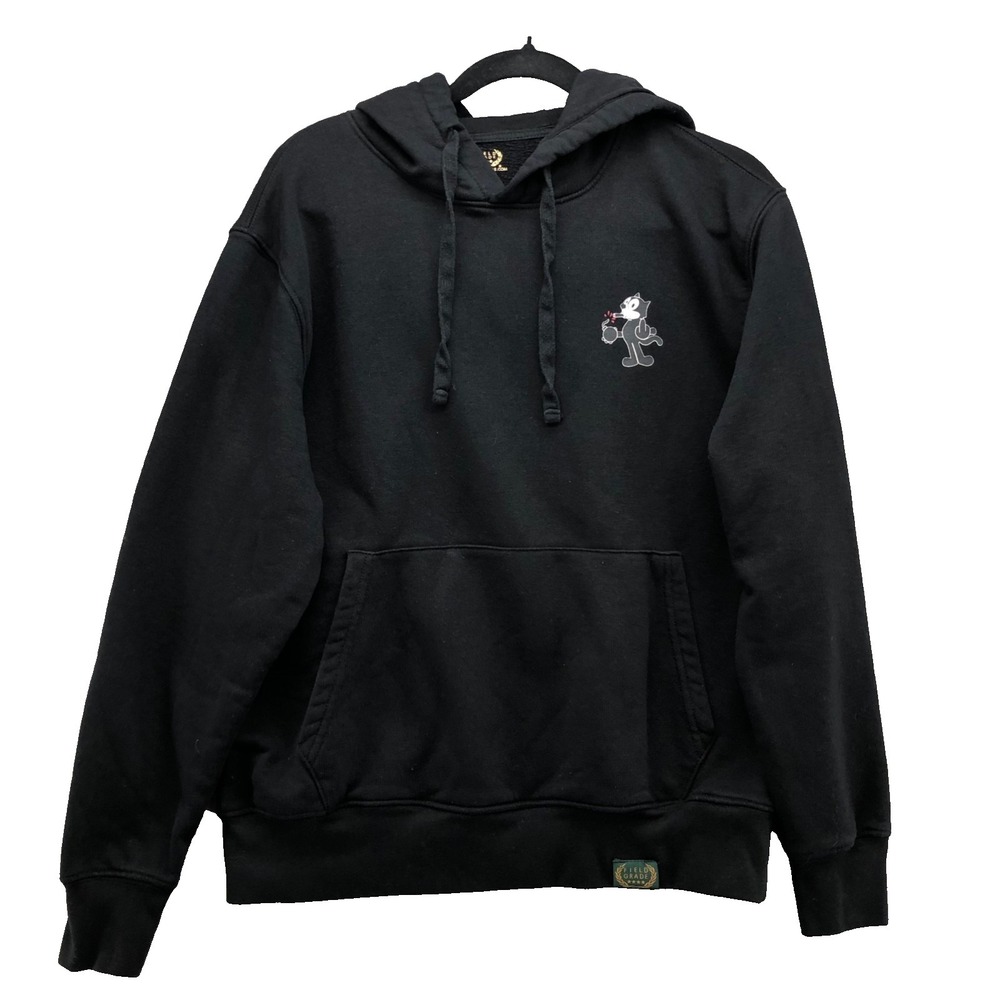 Field Grade Hoodie Sweatshirt Mens Small Black No F*cks Given Graphic Comfort